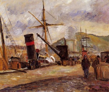 Camille Pissarro Painting - steamboats 1883 Camille Pissarro